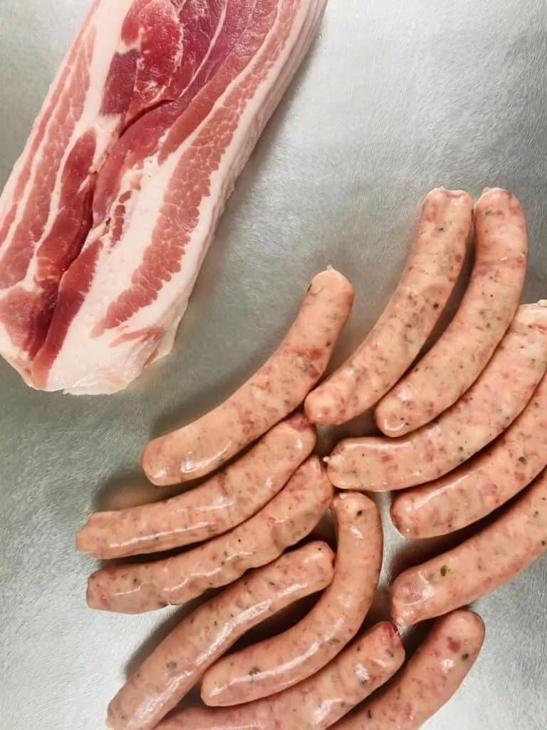 sausages and bacon for pigs in blankets