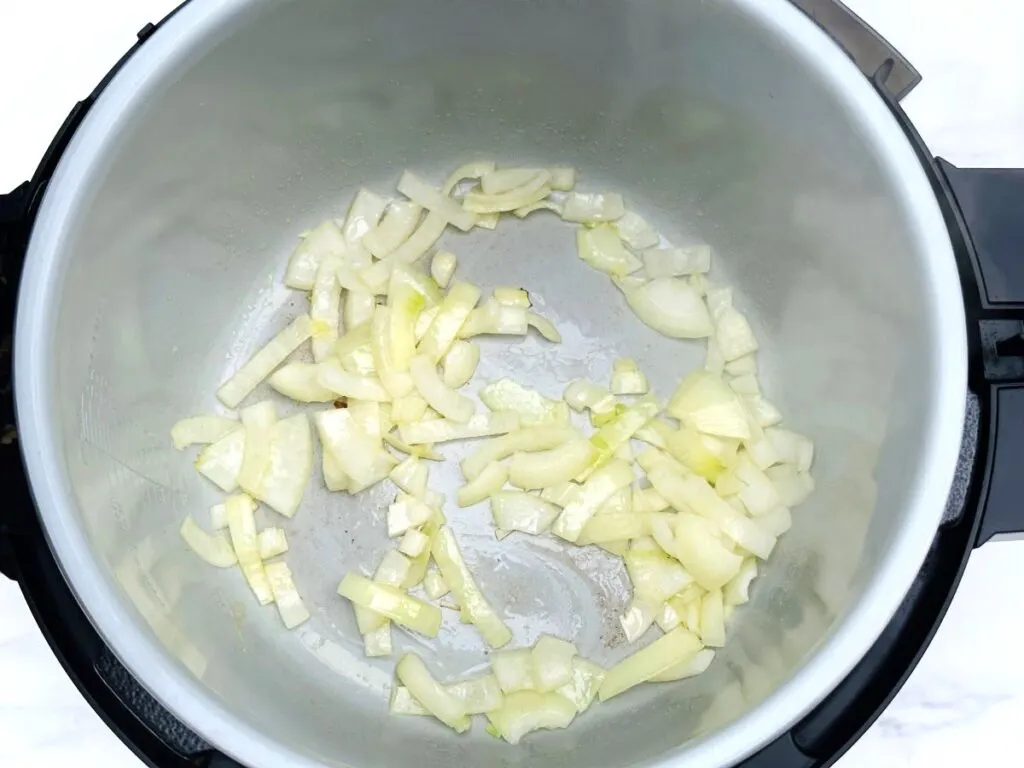 sautéing onions in a Ninja Foodi