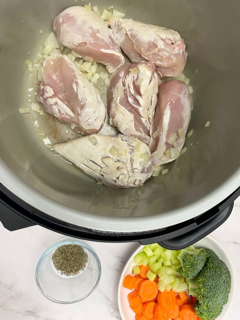 searing chicken breasts in a Ninja Foodi pressure cooker function