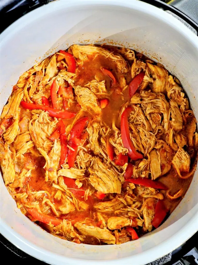 shredded Mexican chicken in Ninja Foodi