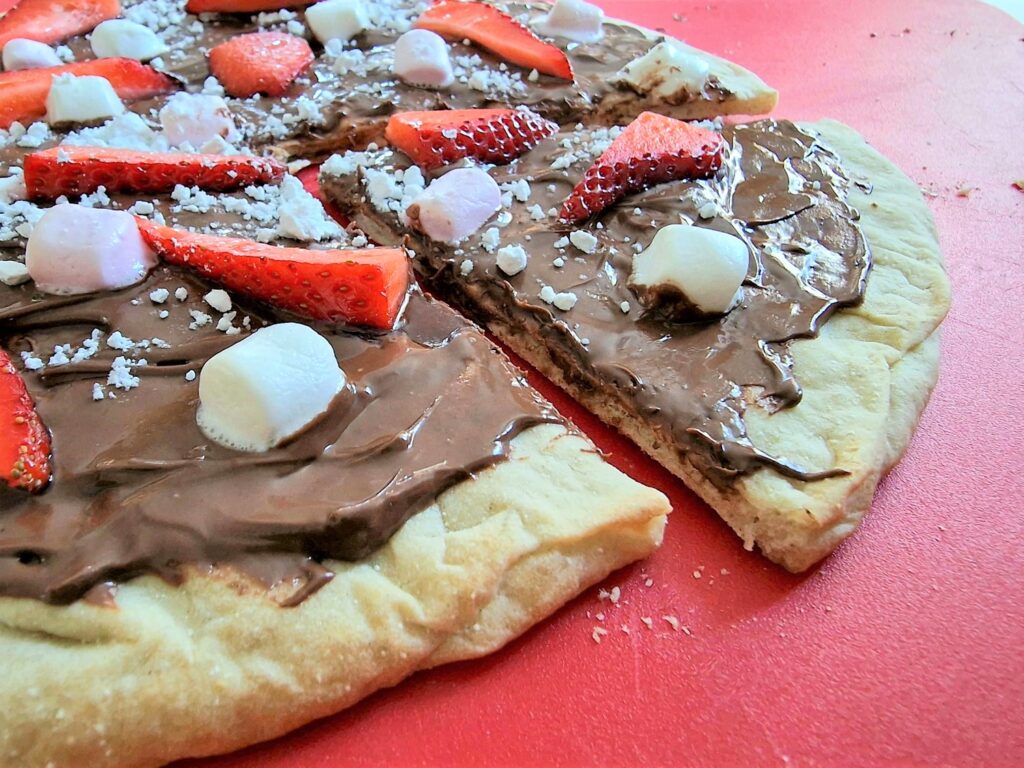 Nutella Chocolate Pizza Sliced