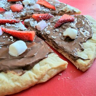 Nutella Chocolate Pizza Sliced