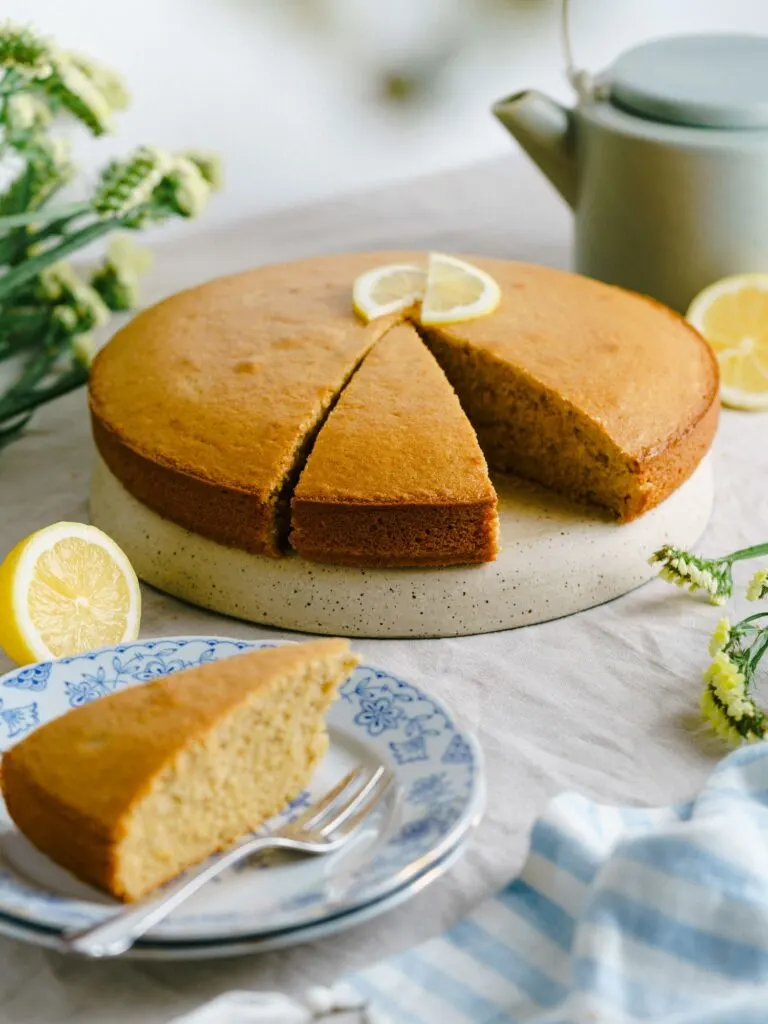 sliced Madeira cake