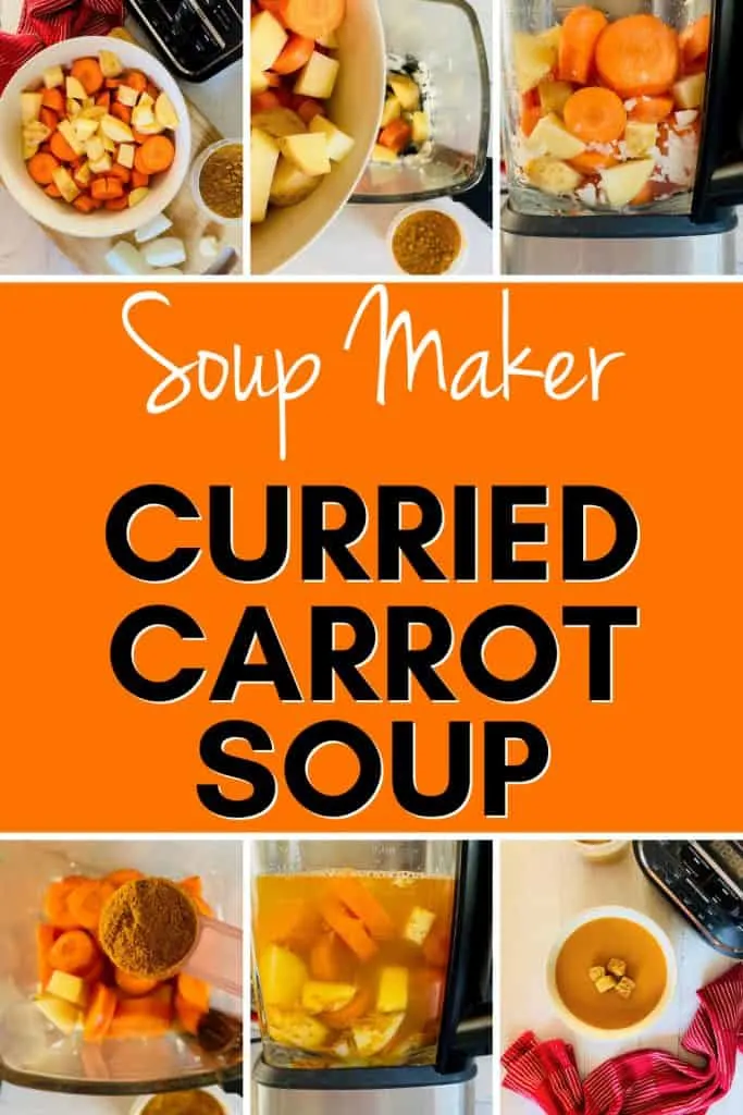 step by step photos to making spiced carrot soup in a soup maker