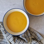 2 bowls of sweet potato and red chilli soup