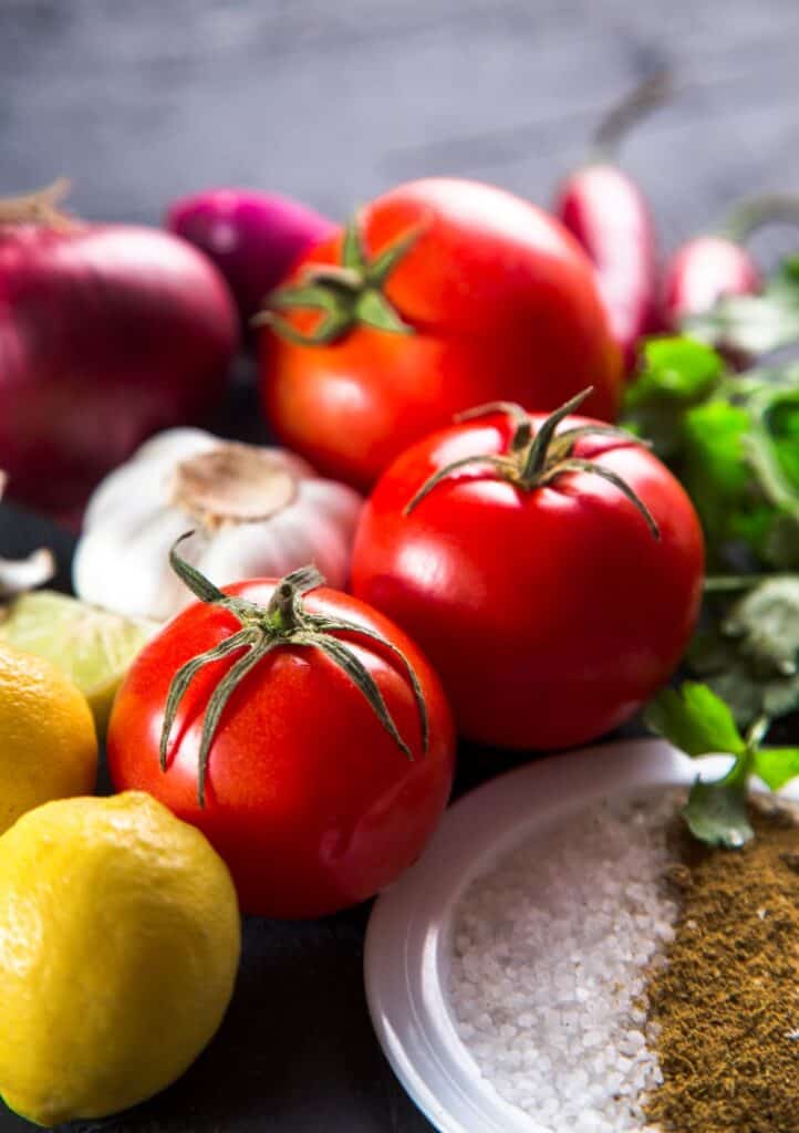 ingredients for salsa