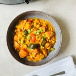 vegetable curry in a slow cooker