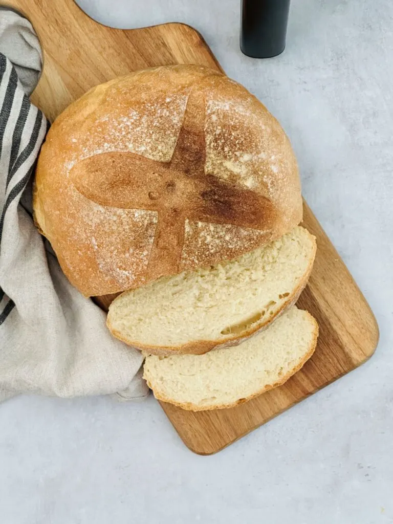 sliced white bread next to air fryer