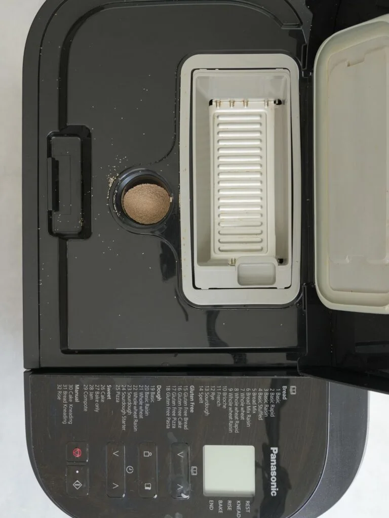 yeast in yeast dispenser of Panasonic bread maker