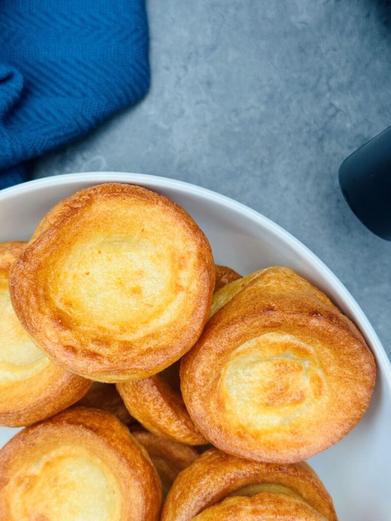 Frozen Yorkshire puddings in air fryer basket